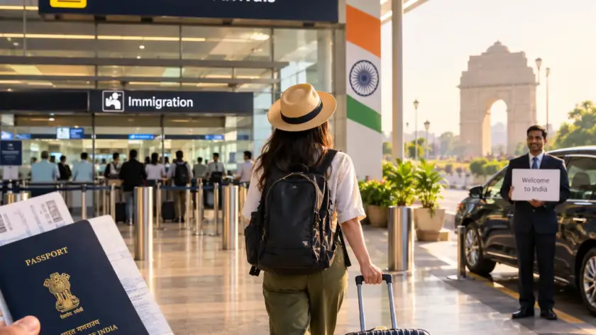 Arriving in India