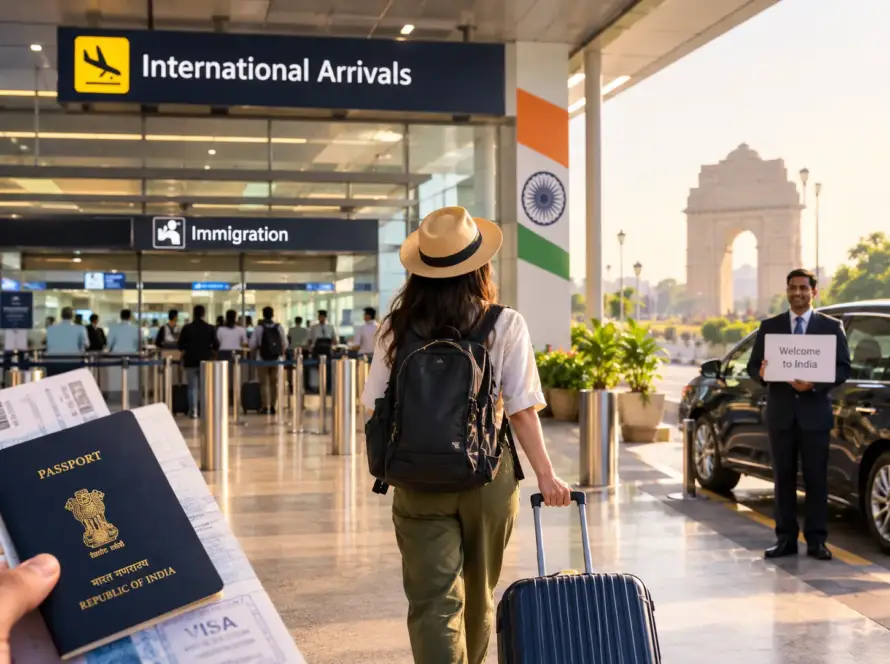 Arriving in India